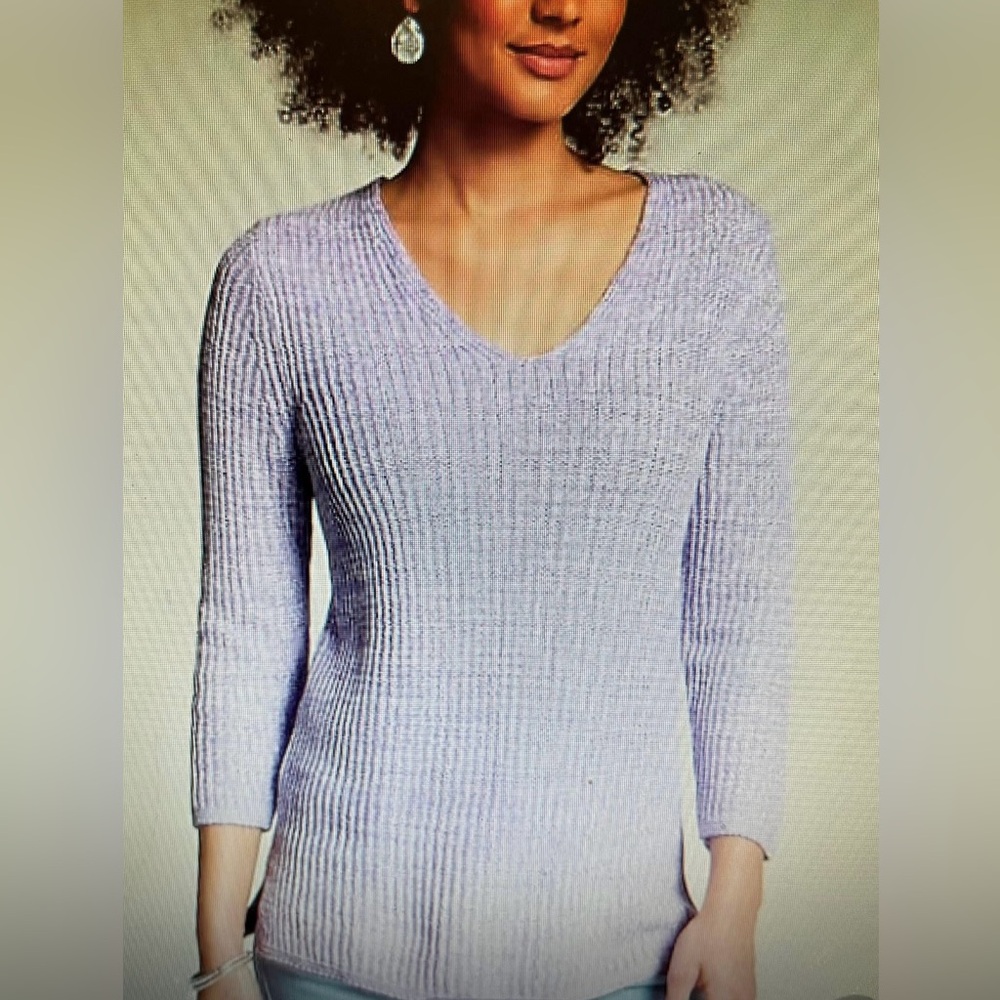 J JILL SLUB TEXTURED RIBBED SWEATER SIZE MEDIUM NWT!